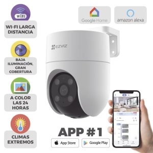 Cámara PT WiFi / 2 Megapixeles / Cobertura 360° / Detección humana / Seguimiento Inteligente
